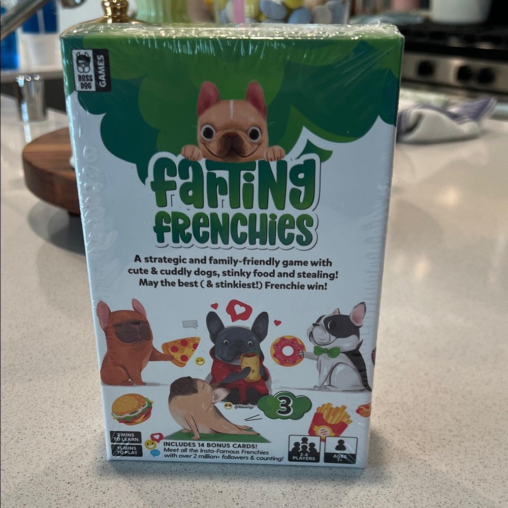 Farting Frenchies Card Game - White & Green Box